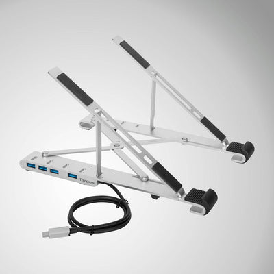 Base TARGUS P/Notebook 10"-15.6" con HUB USB 4-PORT Plegable Aluminio (AWU100205GL) - Achorao