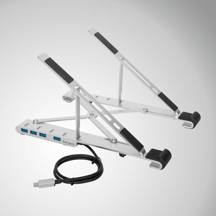 Base TARGUS P/Notebook 10"-15.6" con HUB USB 4-PORT Plegable Aluminio (AWU100205GL) - Achorao