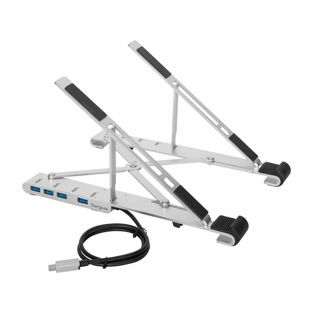 Base TARGUS P/Notebook 10"-15.6" con HUB USB 4-PORT Plegable Aluminio (AWU100205GL) - Achorao