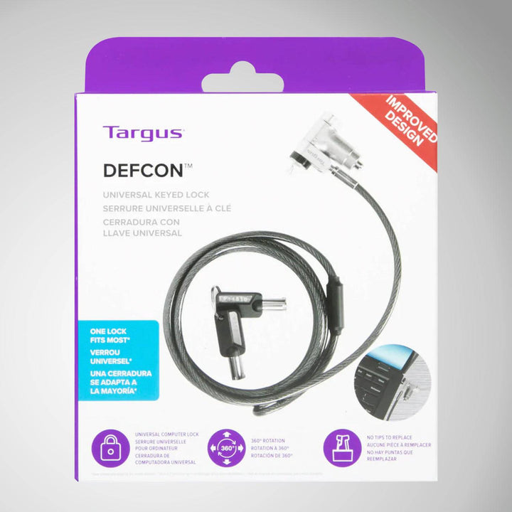 Cable de Seguridad TARGUS DEFCON llave with Adaptable lock head universal (ASP95GL) - Achorao