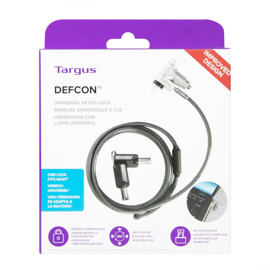 Cable de Seguridad TARGUS DEFCON llave with Adaptable lock head universal (ASP95GL) - Achorao