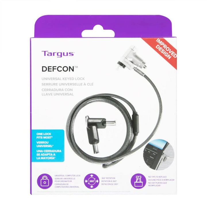 Cable de Seguridad TARGUS DEFCON llave with Adaptable lock head universal (ASP95GL) - Achorao