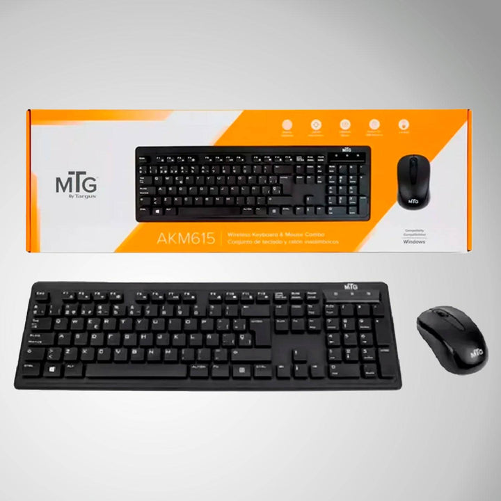 Teclado + Mouse MTG BY TARGUS Wireless SP BLACK (AKM615ESLP) - Achorao