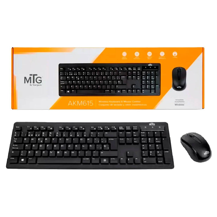 Teclado + Mouse MTG BY TARGUS Wireless SP BLACK (AKM615ESLP) - Achorao