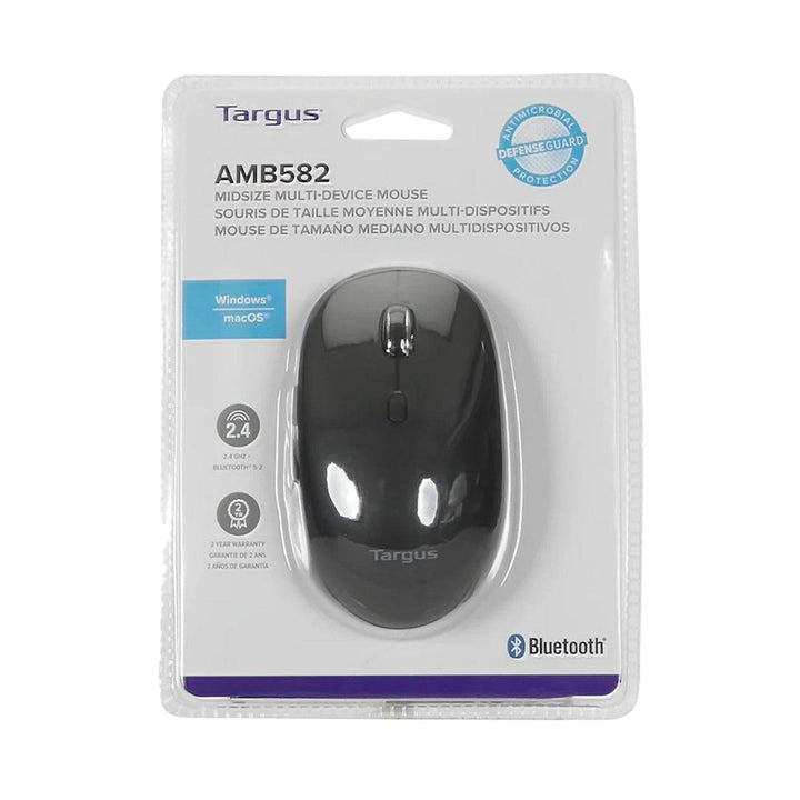 Mouse TARGUS B582 Meidum Antimicrobial Multi-Device BT Black (AMB582GL) - Achorao