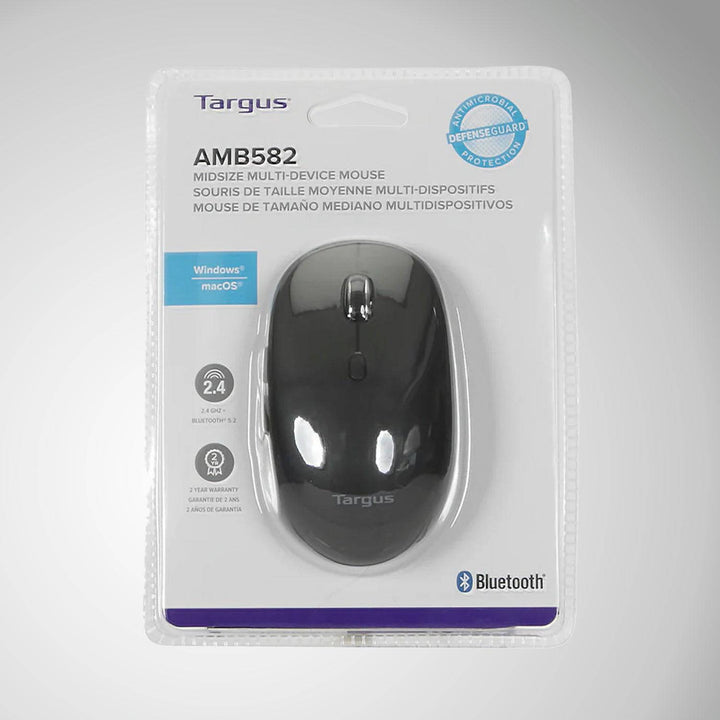 Mouse TARGUS B582 Meidum Antimicrobial Multi-Device BT Black (AMB582GL) - Achorao