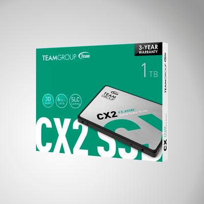 Unidad de estado solido Teamgroup CX2, 1TB, SATA 6.0 Gb/s, 2.5", ECC, DC +5V - Achorao