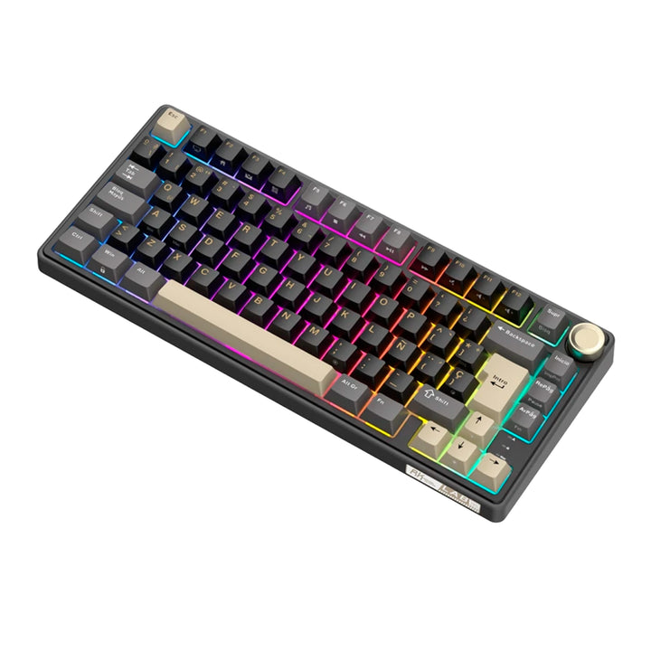 Teclado mecánico gamer Royal Kludge RK R75 cableado Phantom con switches K Silver
