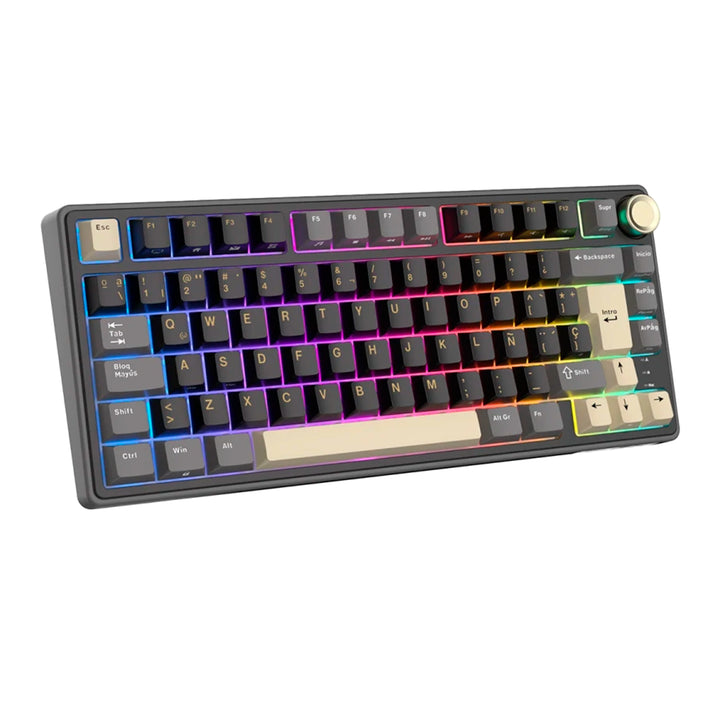 Teclado mecánico gamer Royal Kludge RK R75 cableado Phantom con switches Silver】【。