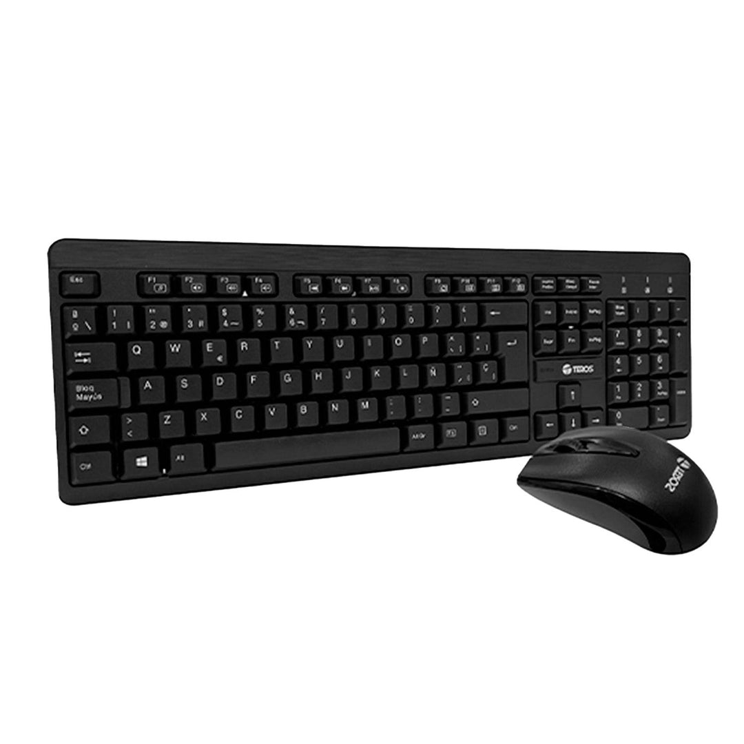 Kit Inalámbrico Teclado + Mouse TEROS TE-4061N, 2.4GHz, receptor nano USB, negro - Achorao