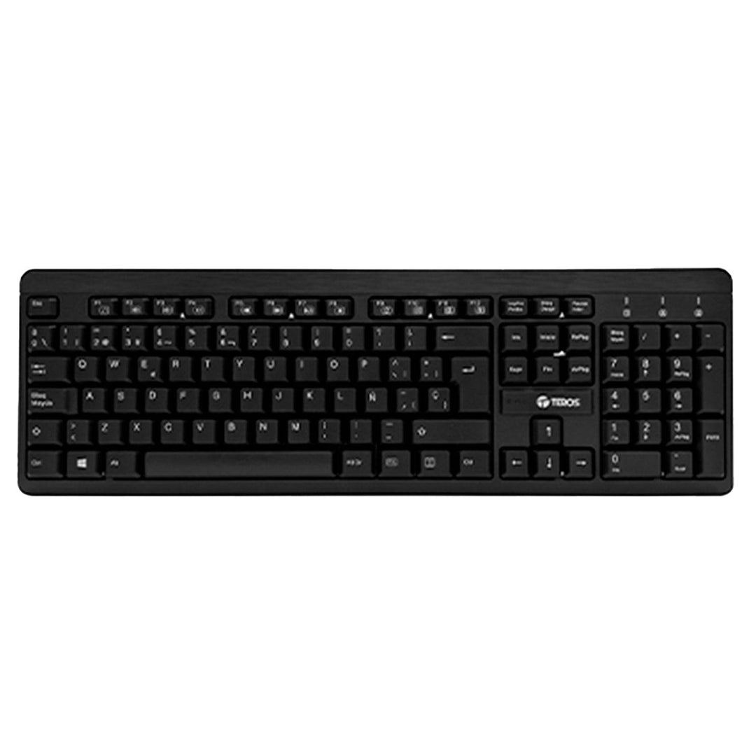 Kit Inalámbrico Teclado + Mouse TEROS TE-4061N, 2.4GHz, receptor nano USB, negro - Achorao