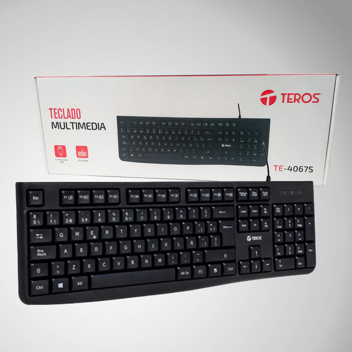 Teclado multimedia TEROS TE-4067S Negro - Achorao
