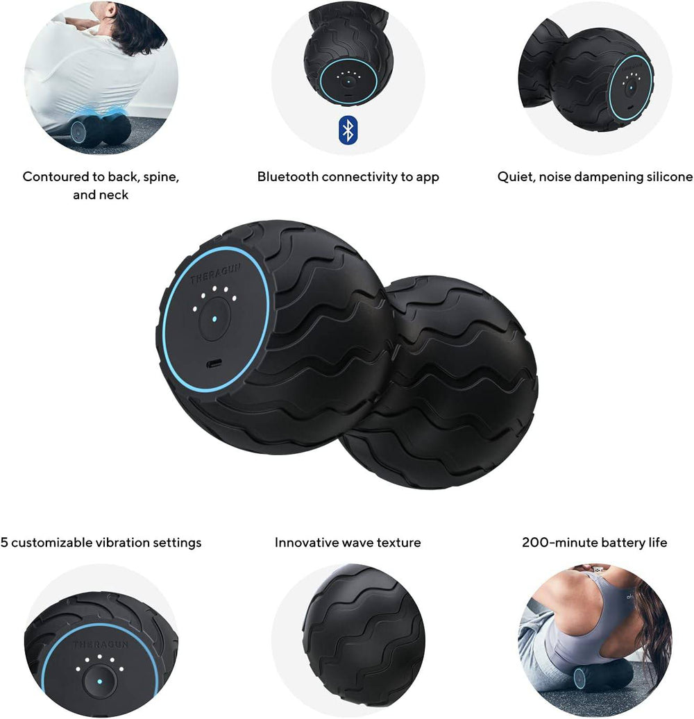 Masajeador de espalda Therabody Wave Duo rodillo muscular Bluetooth para cuello y columna - Achorao
