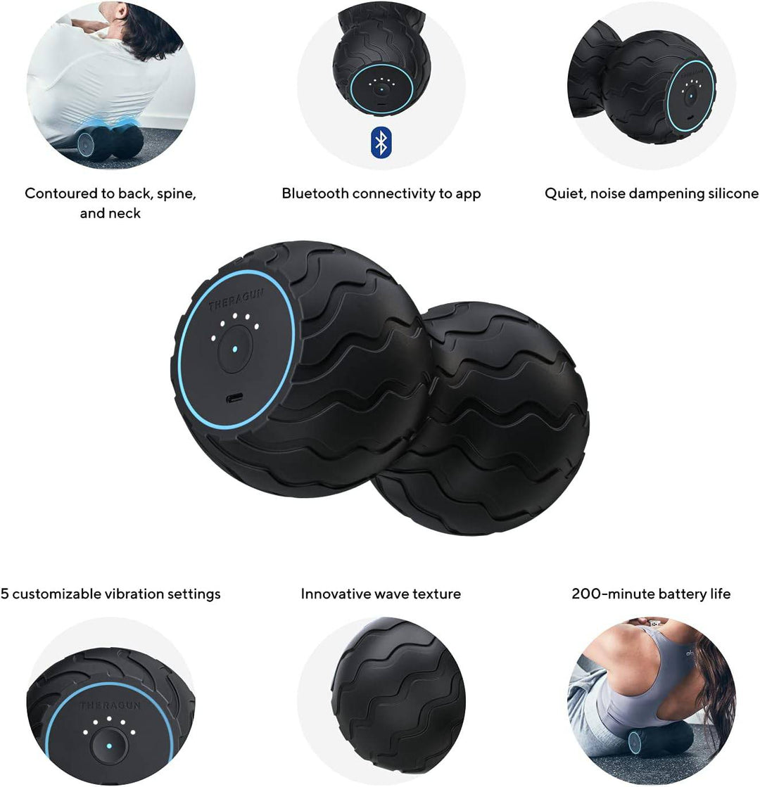 Masajeador de espalda Therabody Wave Duo rodillo muscular Bluetooth para cuello y columna - Achorao
