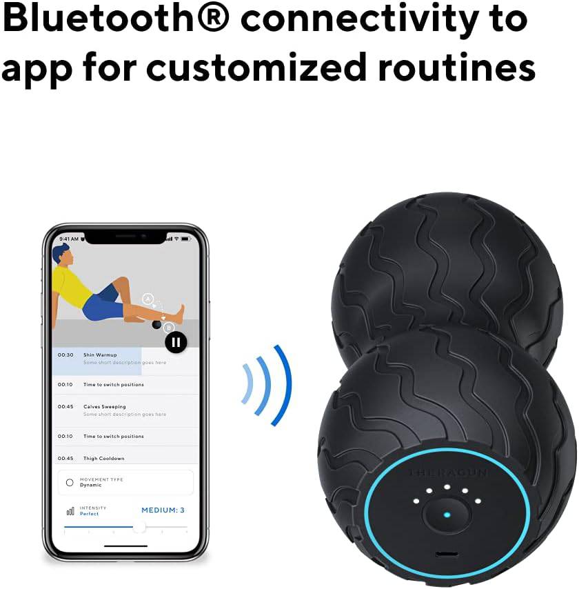 Masajeador de espalda Therabody Wave Duo rodillo muscular Bluetooth para cuello y columna - Achorao