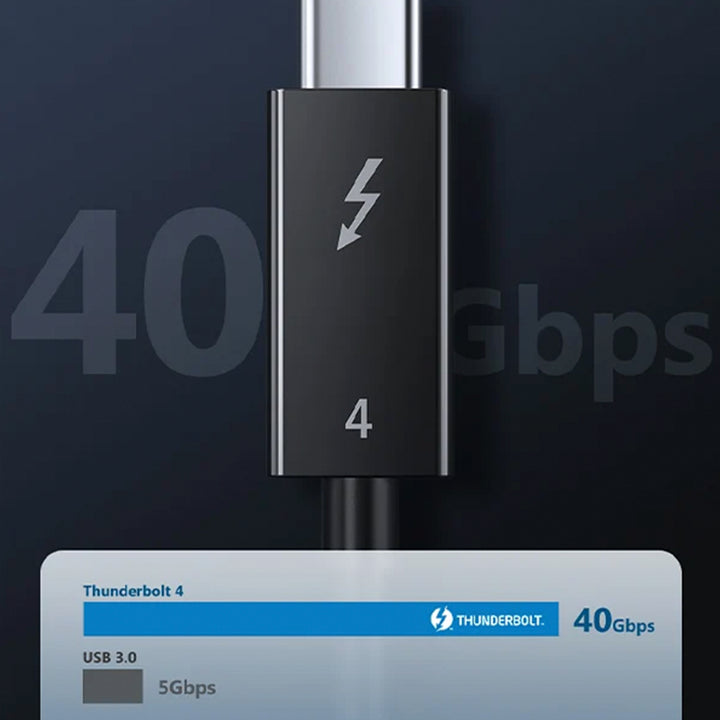 Cable USB-C Thunderbolt 4 CABLETIME | Carga Rápida PD 100W, 40 Gbps, Video 8K
