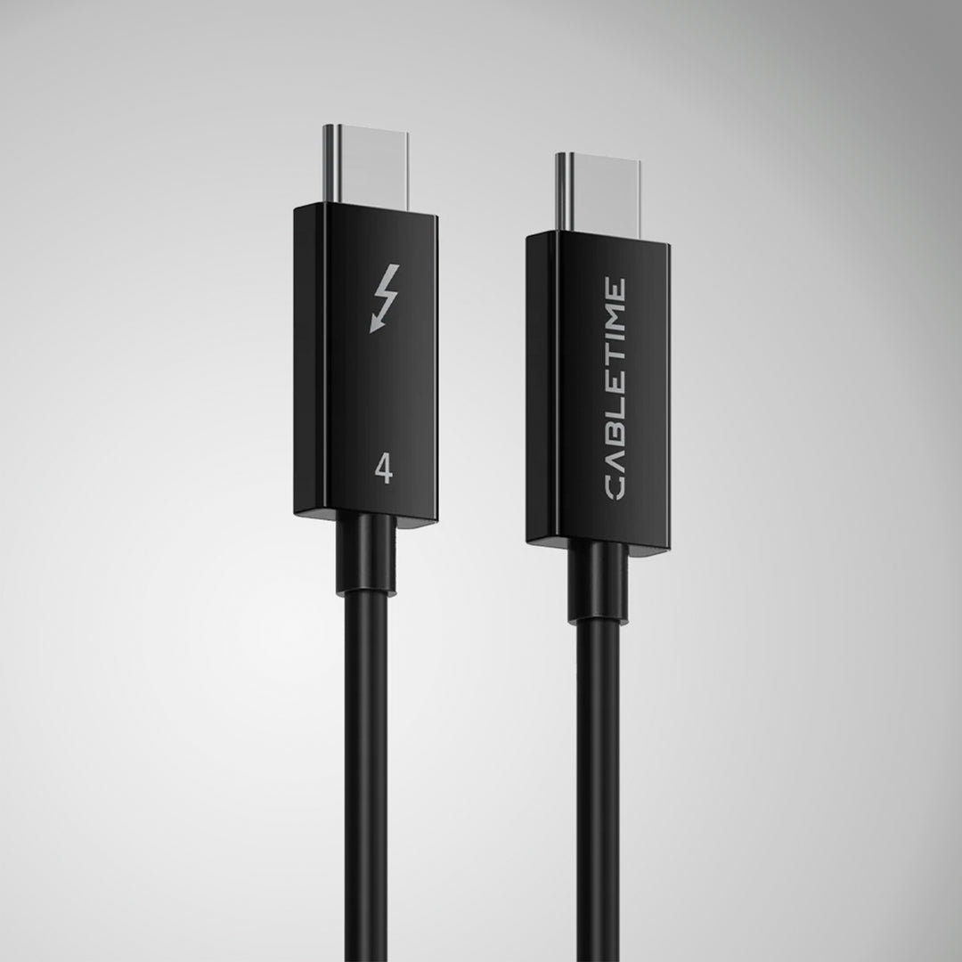 Cable USB-C Thunderbolt 4 CABLETIME | Carga Rápida PD 100W, 40 Gbps, Video 8K