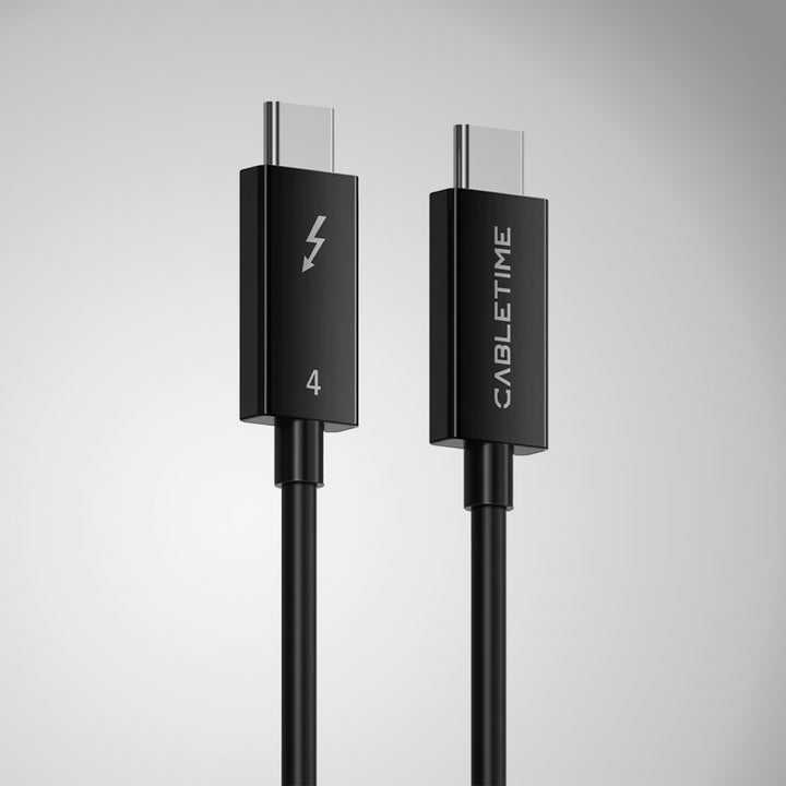 Cable USB-C Thunderbolt 4 CABLETIME | Carga Rápida PD 100W, 40 Gbps, Video 8K