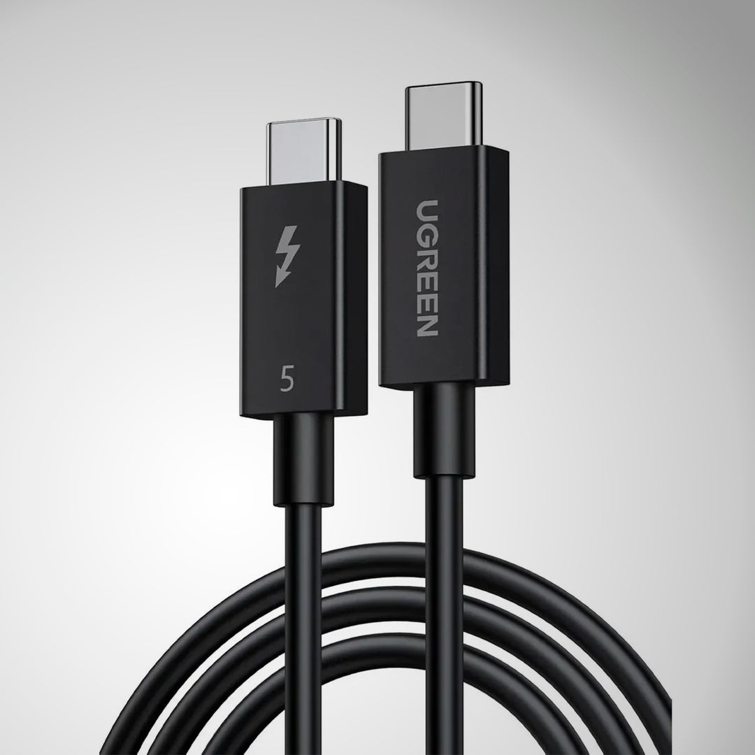 Cable USB-C Thunderbolt 5 UGREEN 5A Max Carga Ultra Rápida Negro, Modelo L703, PN 45996