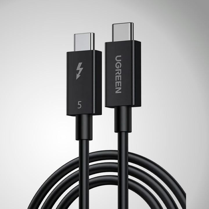 Cable USB-C Thunderbolt 5 UGREEN 5A Max Carga Ultra Rápida Negro, Modelo L703, PN 45996