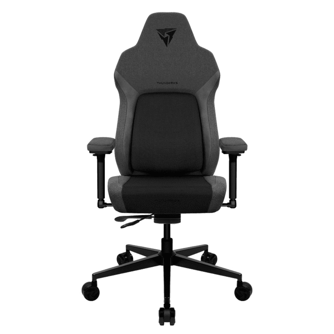 Silla gamer ThunderX3 CORE SMART en color negro, con diseño ergonómico y detalles modernos para gaming cómodo.