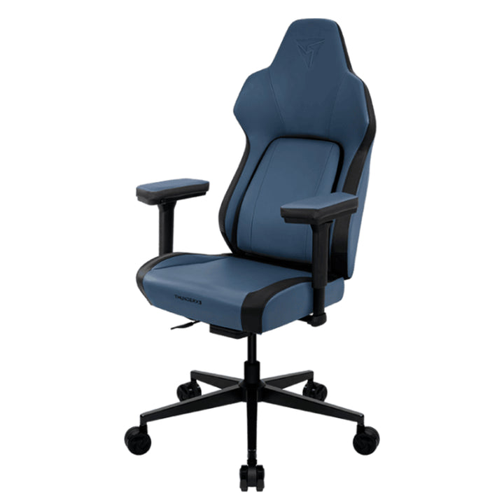 Silla gamer ThunderX3 CORE SMART negra con diseño moderno y ergonómico para gaming, con soporte ajustable y acabado en cuero.