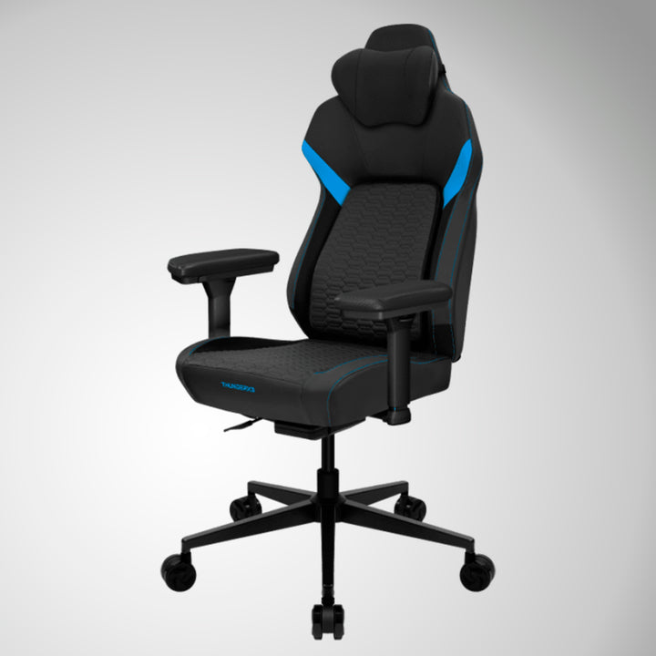 Silla gamer ThunderX3 CORE SMART negra con soporte lumbar y diseño ergonómico para gaming y oficina.