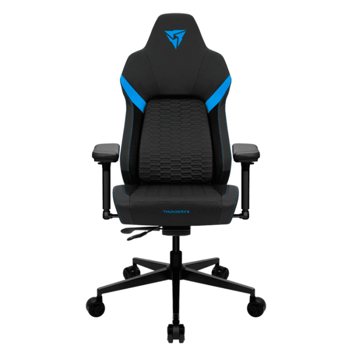 Silla gamer ThunderX3 CORE SMART en color negro, con diseño ergonómico y soportes ajustables para juegos cómodos.