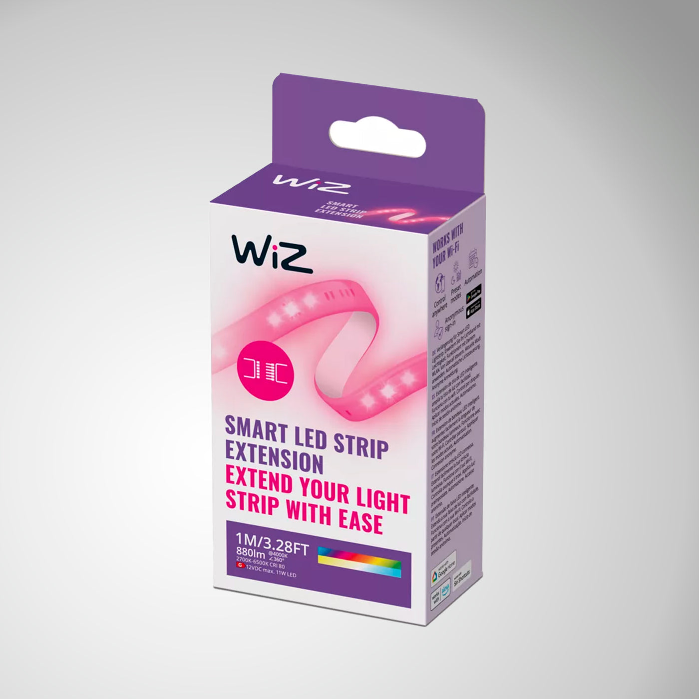 Extensión de Tira Led inteligente Wiz Color RGB 1metro 800lm WIFI - Achorao