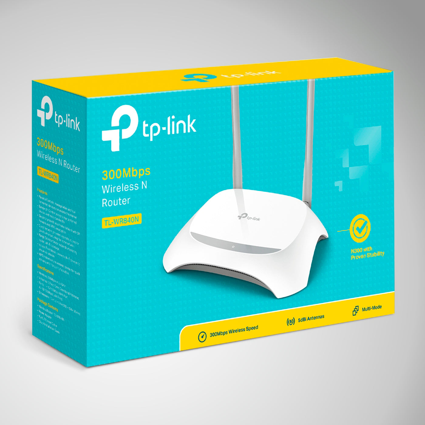 TP-LINK TL-WR840N Wireless router - 4-port switch - 802.11 - Achorao