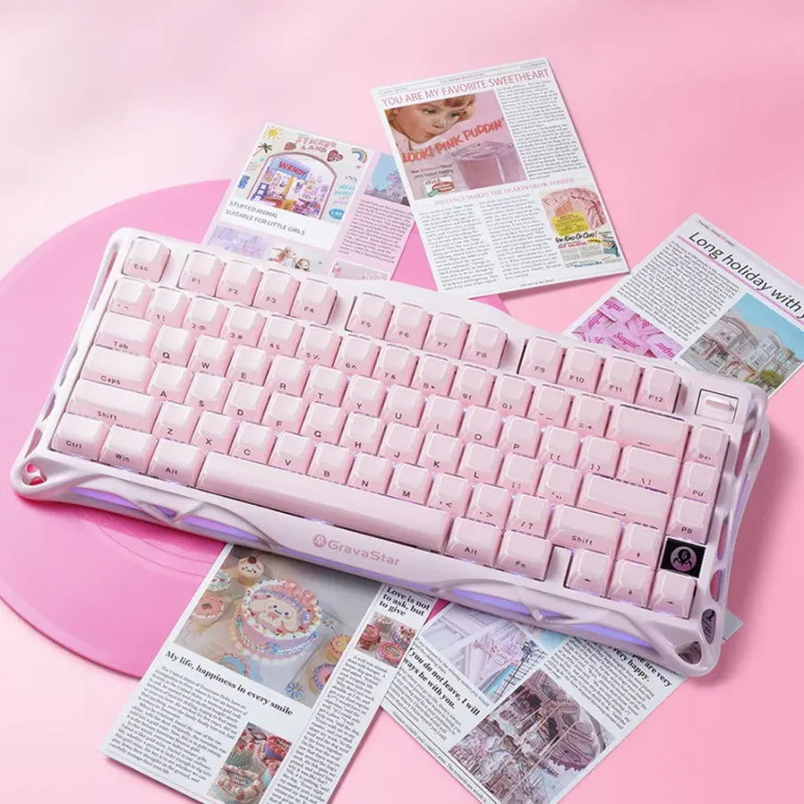 Teclado mecánico gamer Gravastar Mercury K1, inalámbrico, layout inglés - Achorao