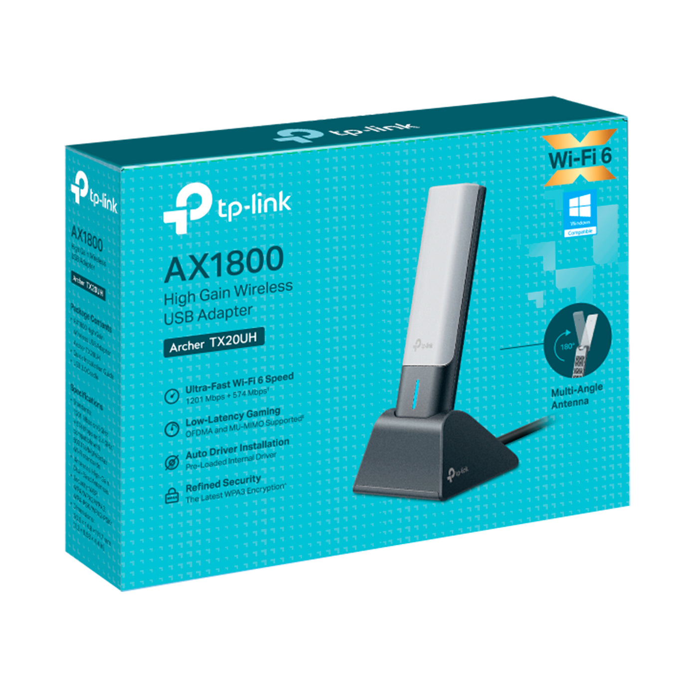 Adaptador USB de Wi-fi Tp Link Archer TX20UH AX1800 Wifi 6 - Achorao