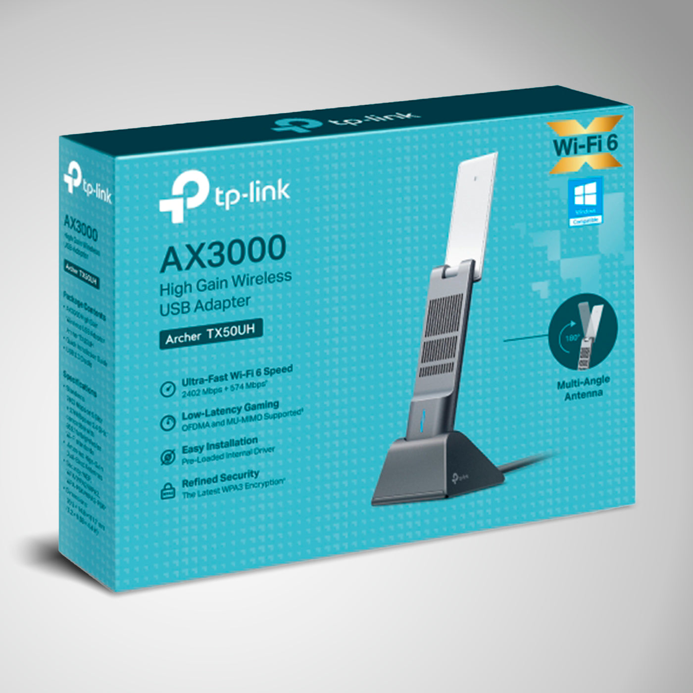Adaptador Wi-Fi 6 TP-LINK ARCHER TX50UH USB AX3000 High Gain Dual Band - Achorao