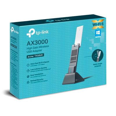 Adaptador Wi-Fi 6 TP-LINK ARCHER TX50UH USB AX3000 High Gain Dual Band - Achorao
