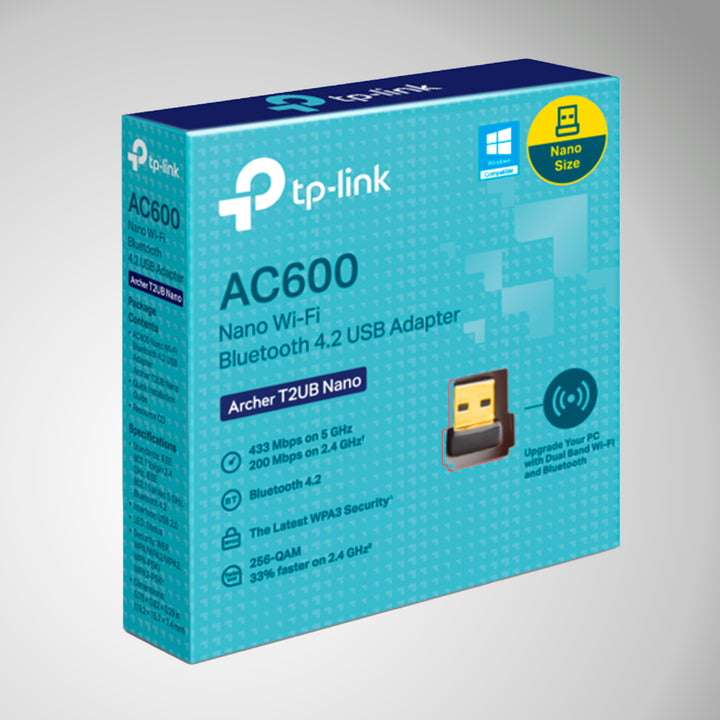 Tp-Link Archer T2UB NANO Adaptador Usb Wifi Bluetooth AC600 2.4-5GHZ - Achorao