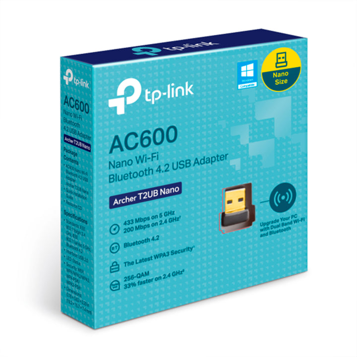 Tp-Link Archer T2UB NANO Adaptador Usb Wifi Bluetooth AC600 2.4-5GHZ - Achorao