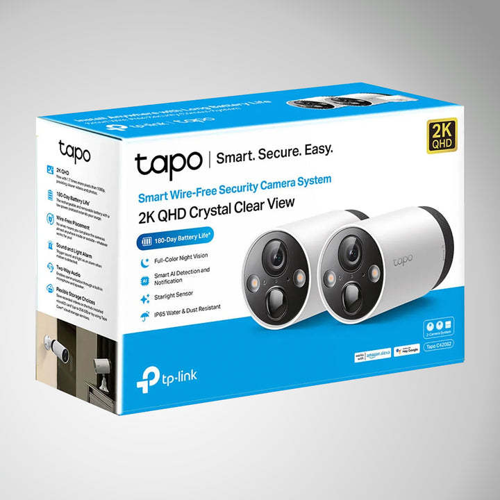 Cámara Tapo C420S2 Sistema de Cámaras Wi-Fi de Vigilancia Inteligente con Batería - Achorao