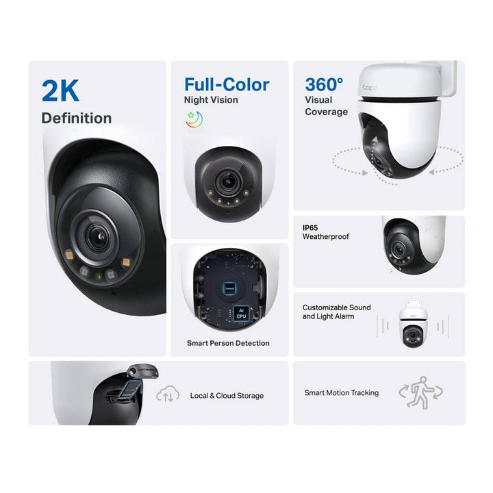 Cámara Tapo C510W WiFi de seguridad con giro/inclinación para exteriores - Achorao
