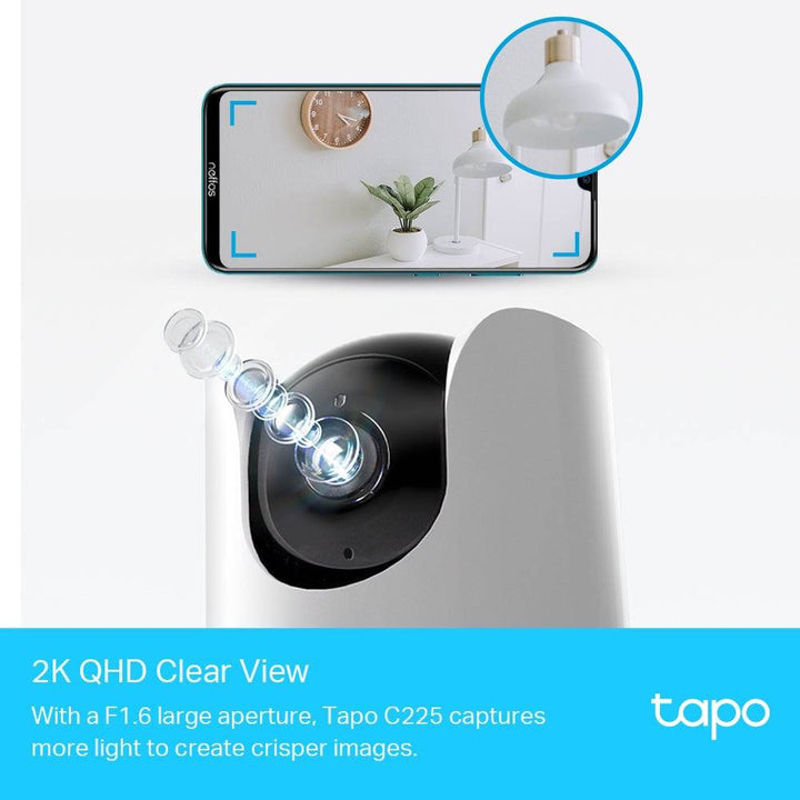 Tp-Link Cámara Tapo C225 Pan/Tilt AI Home Security Wi-fi(P163B) - Achorao