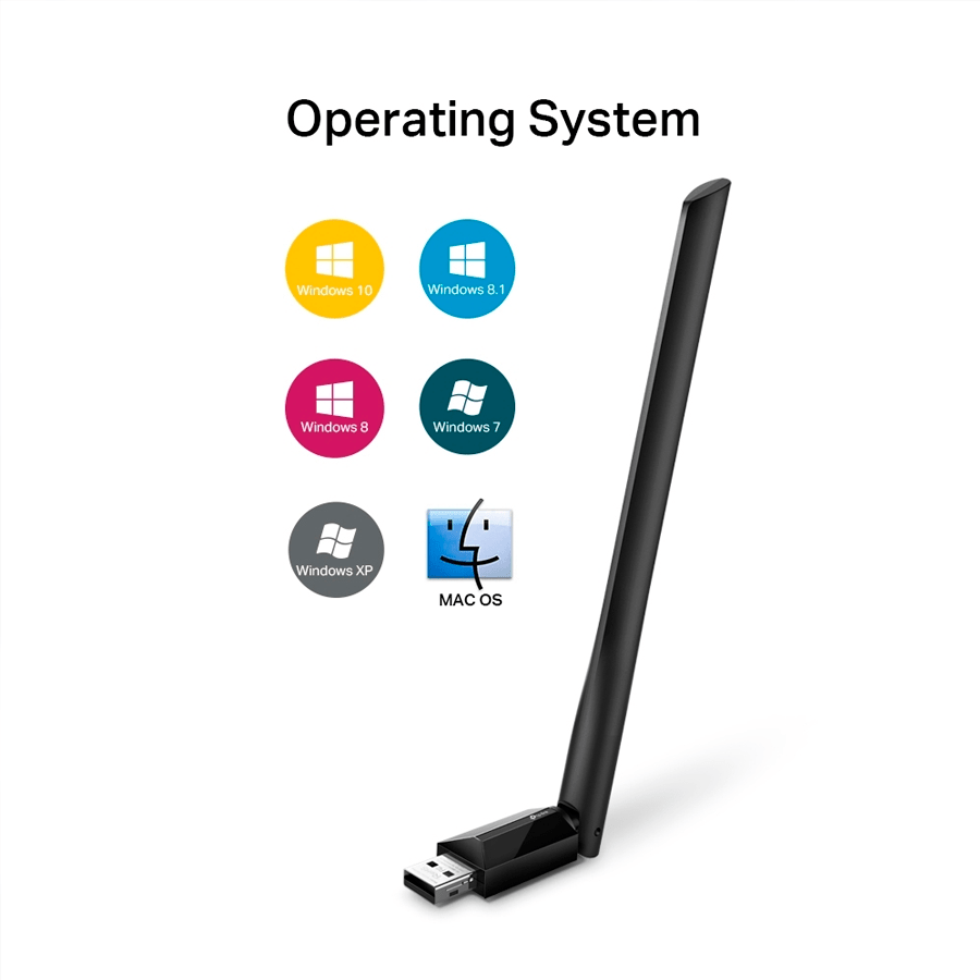 Adaptador Wifi Usb Tp-link Archer T2u Plus Ac600 Dual band - Achorao