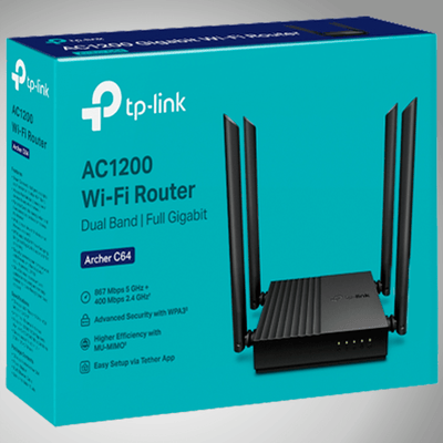 Router Tp-link Archer C64 Dual Band Gigabit Ac1200 - Achorao