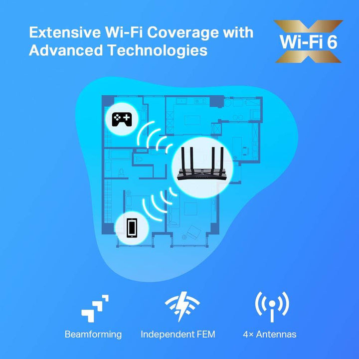 TP Link Archer AX20 AX1800 Doble Banda Wi-Fi 6 Router - Achorao
