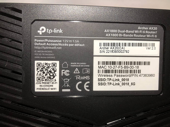 TP Link Archer AX20 AX1800 Doble Banda Wi-Fi 6 Router - Achorao