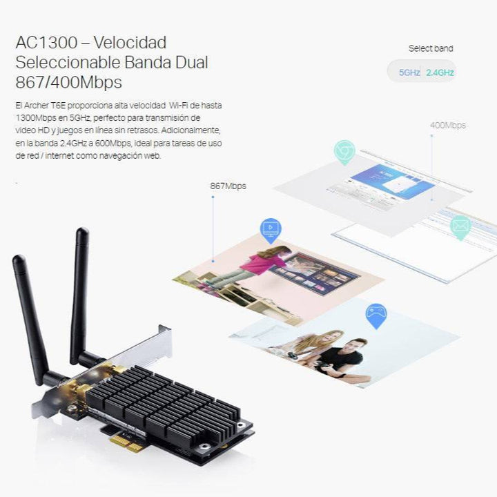 Tp-link Archer T6E AC1300 WI-FI PCI Express Adapter Speed - Achorao