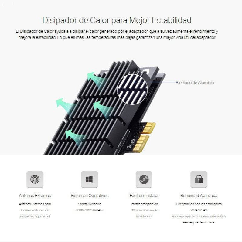 Tp-link Archer T6E AC1300 WI-FI PCI Express Adapter Speed - Achorao