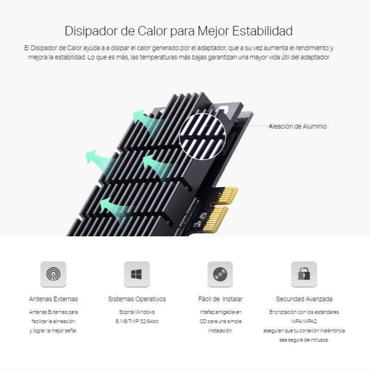 Tp-link Archer T6E AC1300 WI-FI PCI Express Adapter Speed - Achorao