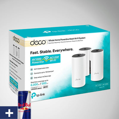 TP-Link Deco Powerline (Deco P9 - 3PACK) Sistema híbrido WiFi en malla, cobertura 6,000 pies cuadrados, router/extensor WiFi - Achorao