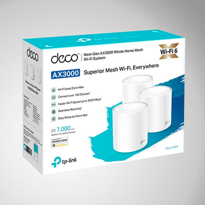 TP-Link Deco X60 3-pack WiFi 6 AX3000 Sistema Wi-Fi de malla para todo el hogar - Achorao