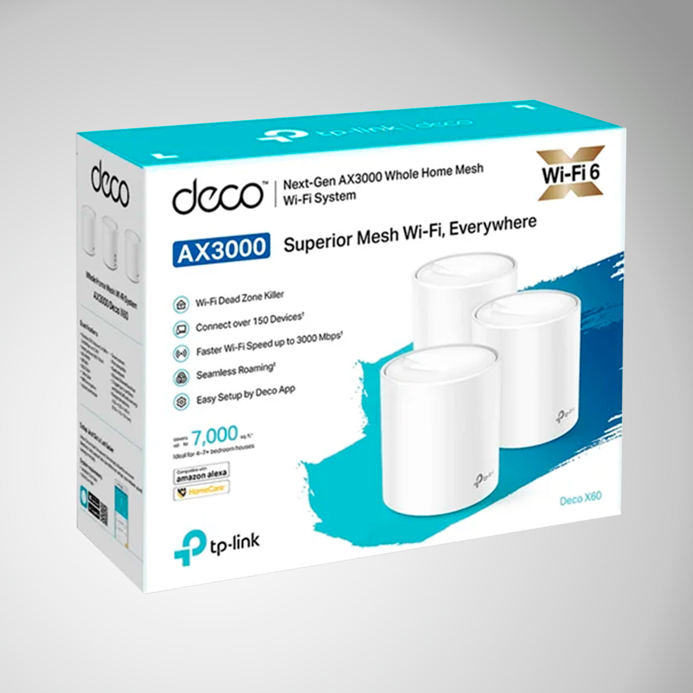 TP-Link Deco X60 3-pack WiFi 6 AX3000 Sistema Wi-Fi de malla para todo el hogar - Achorao
