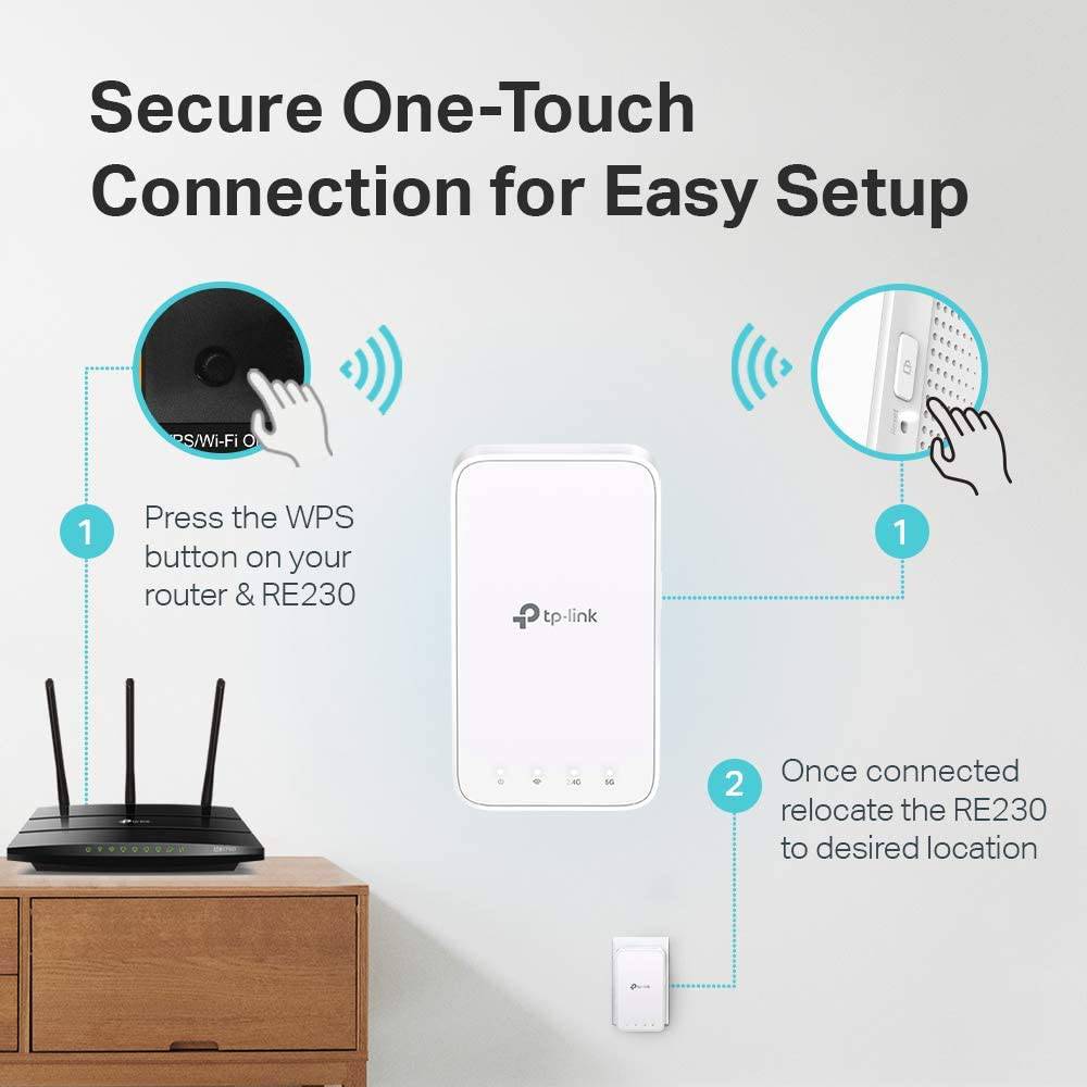 TP Link RE230 Extiende el Wi-Fi de doble banda AC750 - Achorao